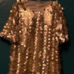 Beautiful Gold Sequin XL Blouse